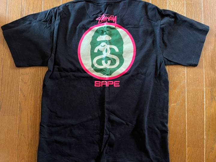 ape STUSSY コラボTシャツ Lサイズ A BATHING APE × STUSSY ア