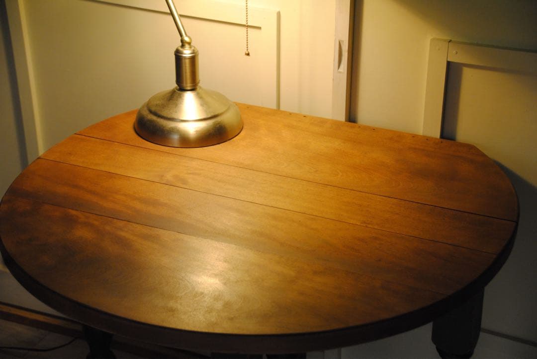 アンティークテーブル　ゲートレッグ　ドロップリーフ　オーク材　サイドテーブル