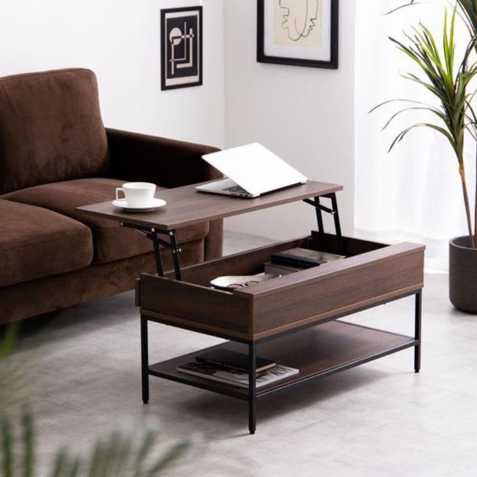 【幅80cm】昇降式テーブル 小さめ 昇降テーブル コンパクト【ストーングレー】