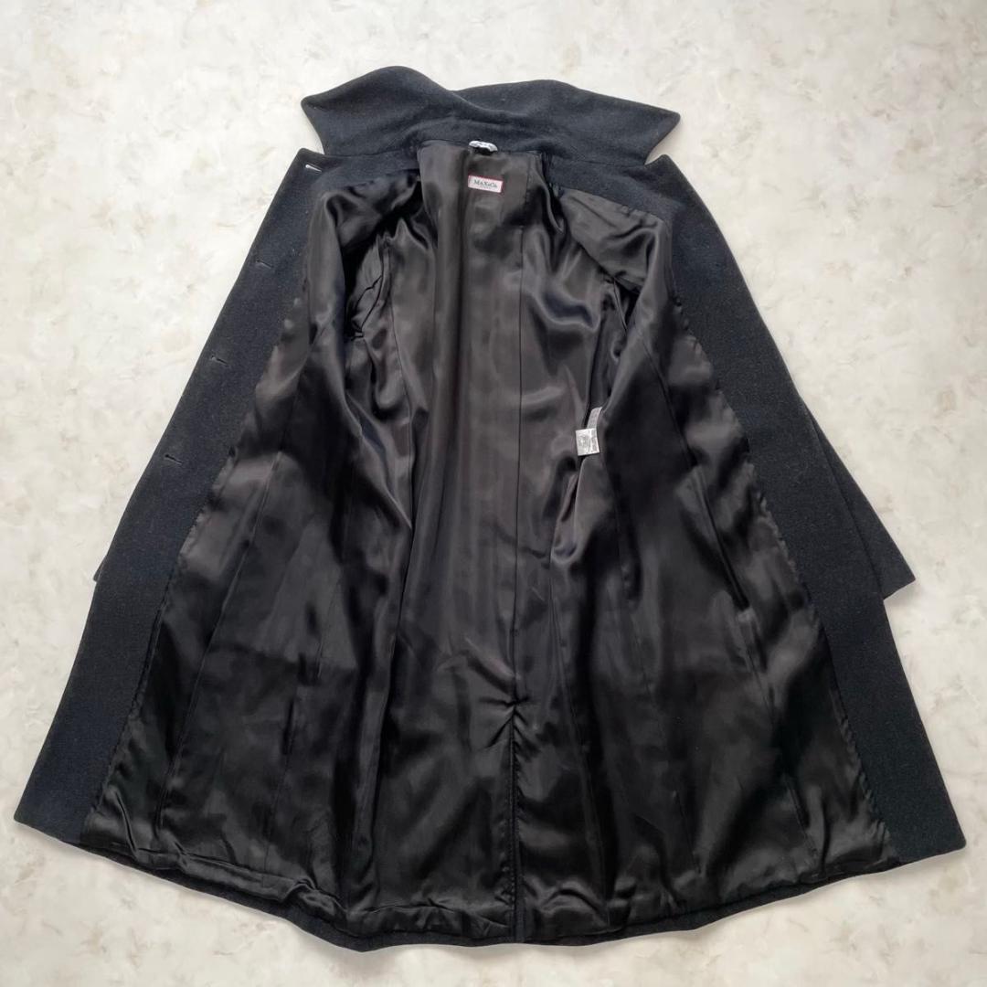 Max Mara ステンカラーコート ウールコート チャコールグレー 40 L