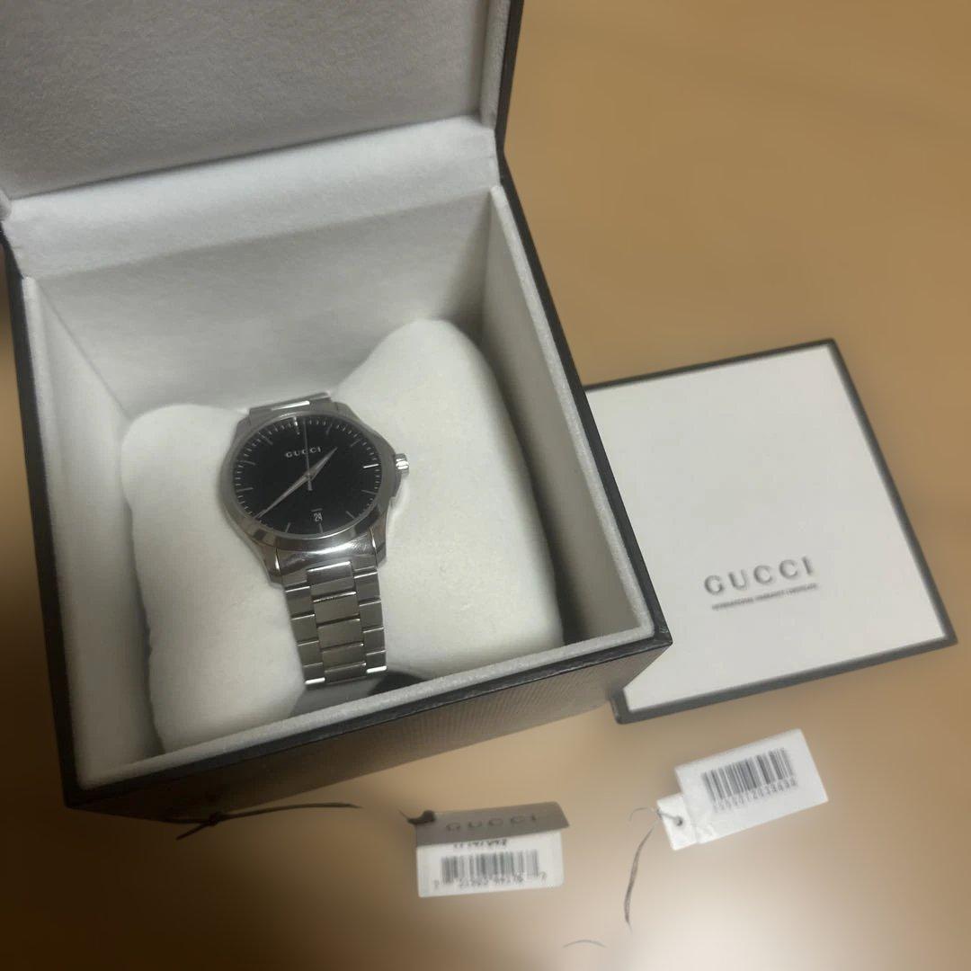 GUCCI ブラックダイヤル クォーツ腕時計