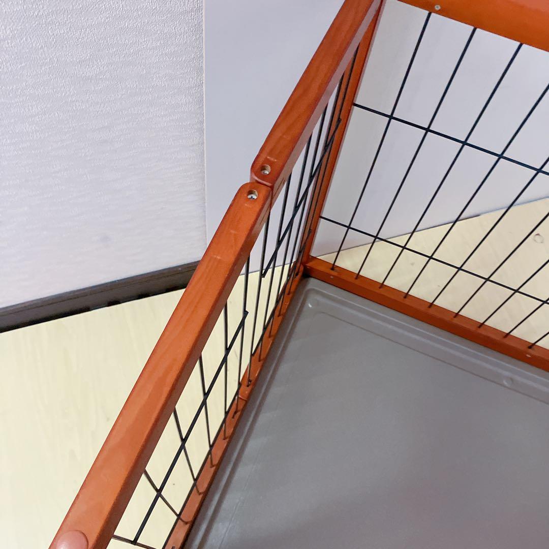 折りたたみ 木製ペットゲージ ペットサークル木製枠 95×64cm 小、中犬用