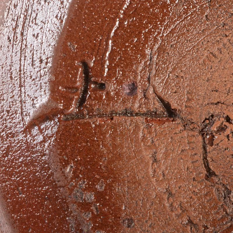 備前焼　人間国宝　金重陶陽造　手造徳利　共箱　M　R5406