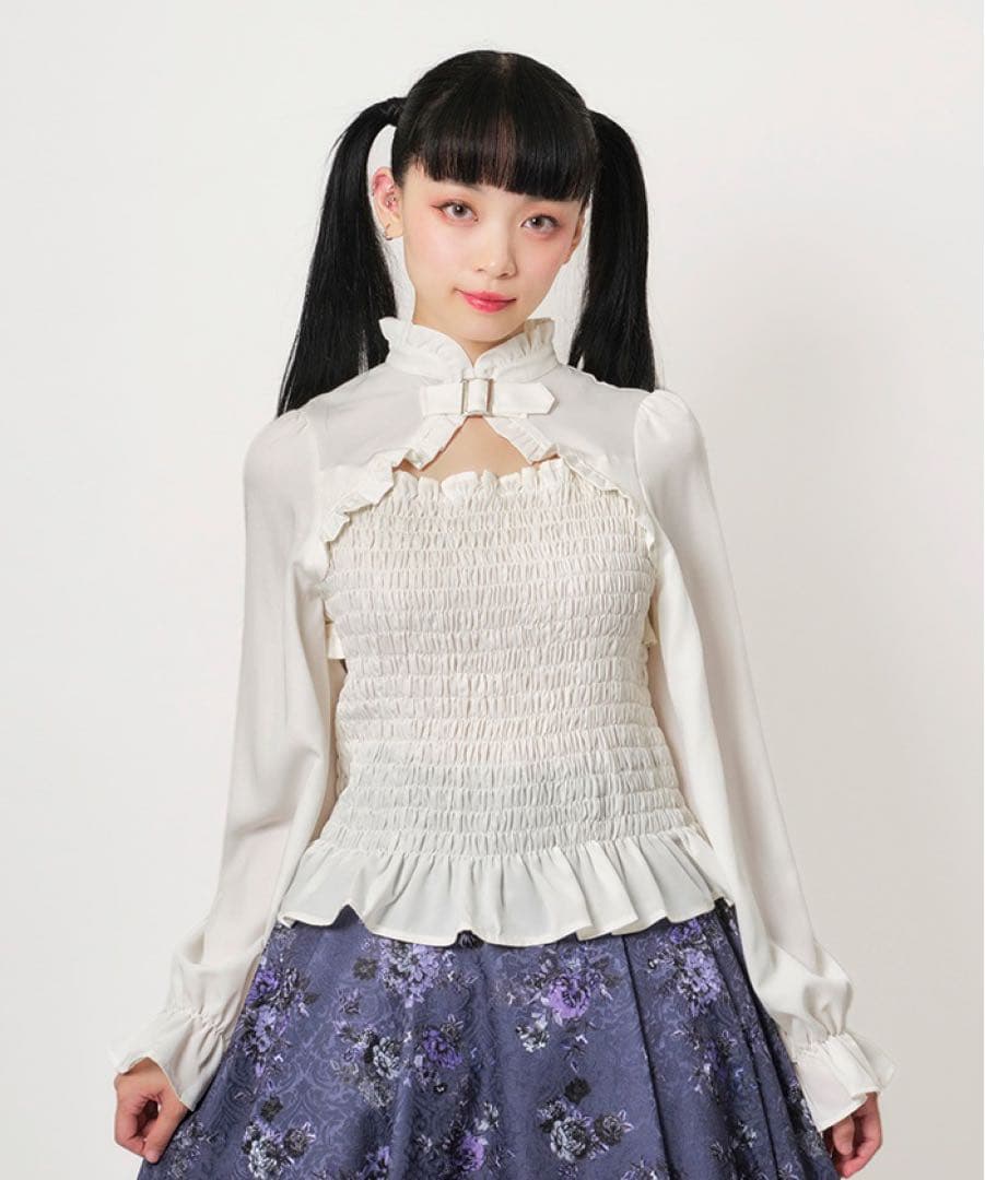 axes femme kawaii ロージークロスジャンスカ 黒 ブラウスセット