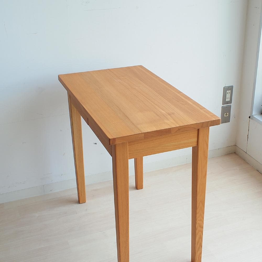 無印良品/MUJI タモ材 デスク 80cm 引出 机