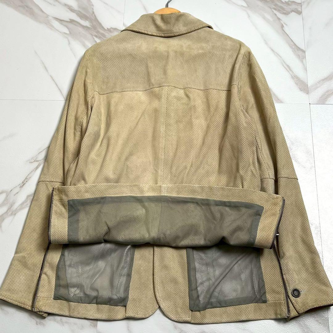 学様 EMMETT エンメティ シングルライダース ジャケット ベージュ