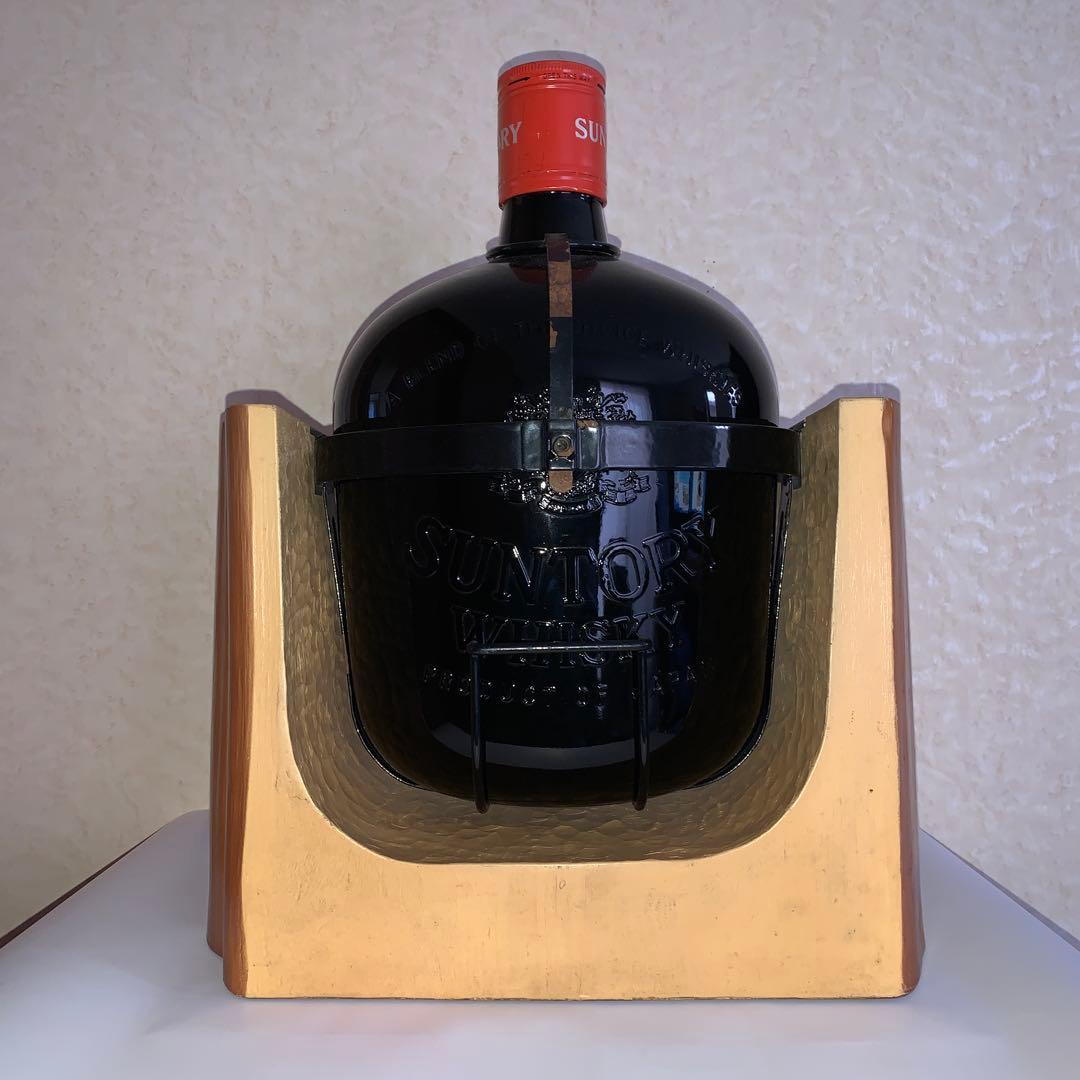 未開栓品 古酒 サントリー オールド 4000ml 特大ボトル 木製台付