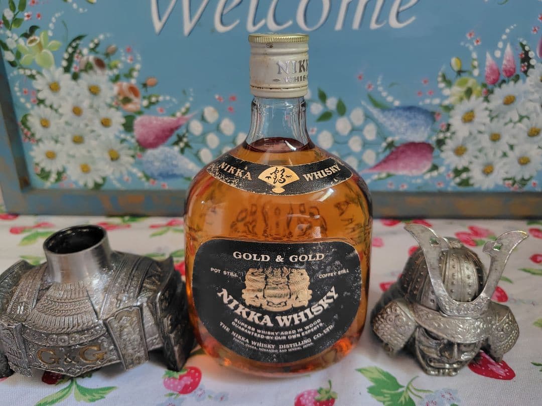 貴重 金属製 NIKKA WHISKY ニッカウヰスキー 鎧 兜 侍 将軍