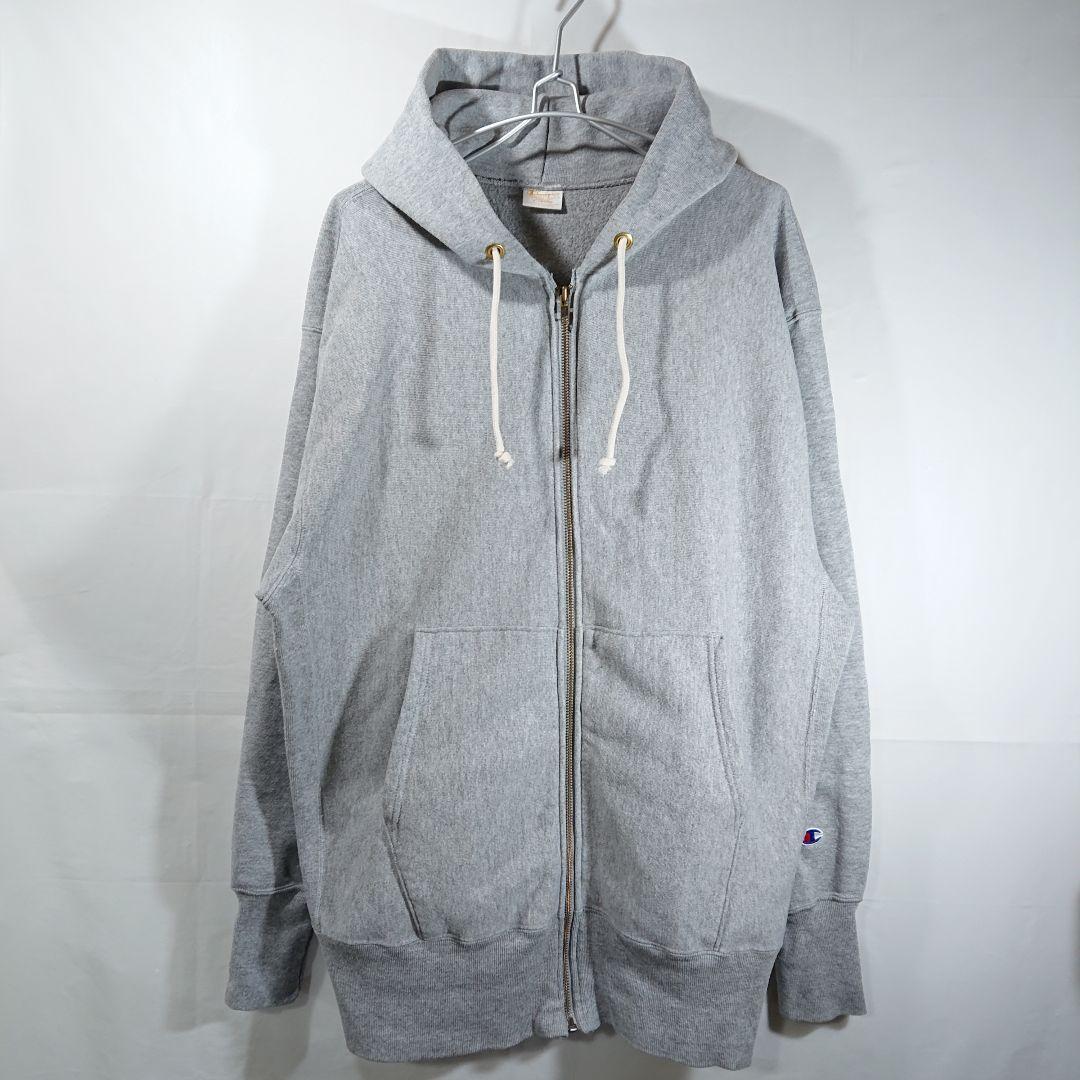 【米国製】チャンピオンリバースウィーブジップパーカー/黄金タグ/XL/裏起毛