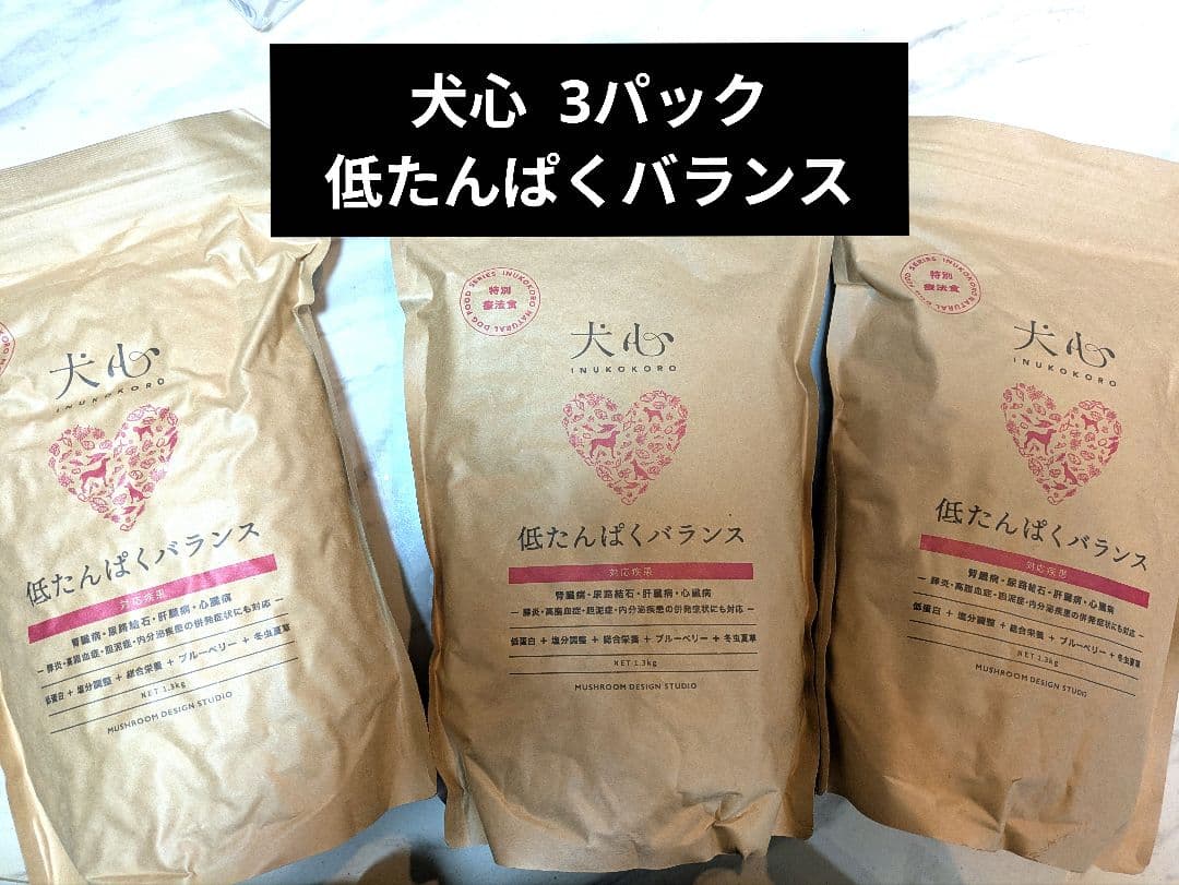 犬心 低タンパクバランス1.3kg 3個セット 犬心 全商品一覧 - 犬