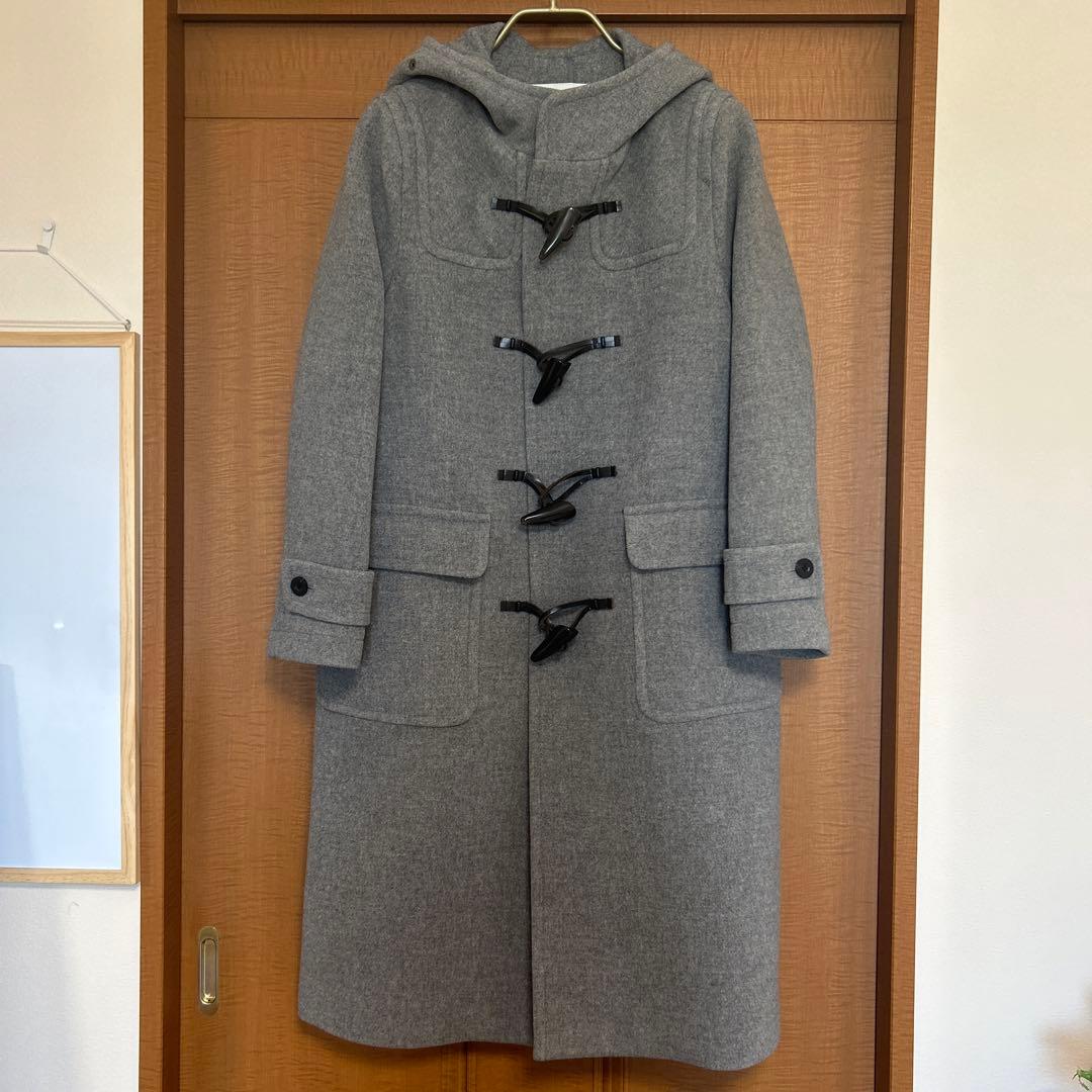 グレー フード付き ダッフルコート