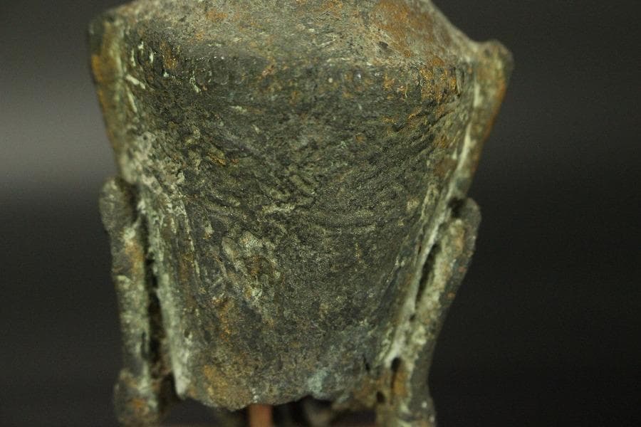 東南アジア美術 ガンダーラ 古銅 仏頭 高13.3cm(LC324)