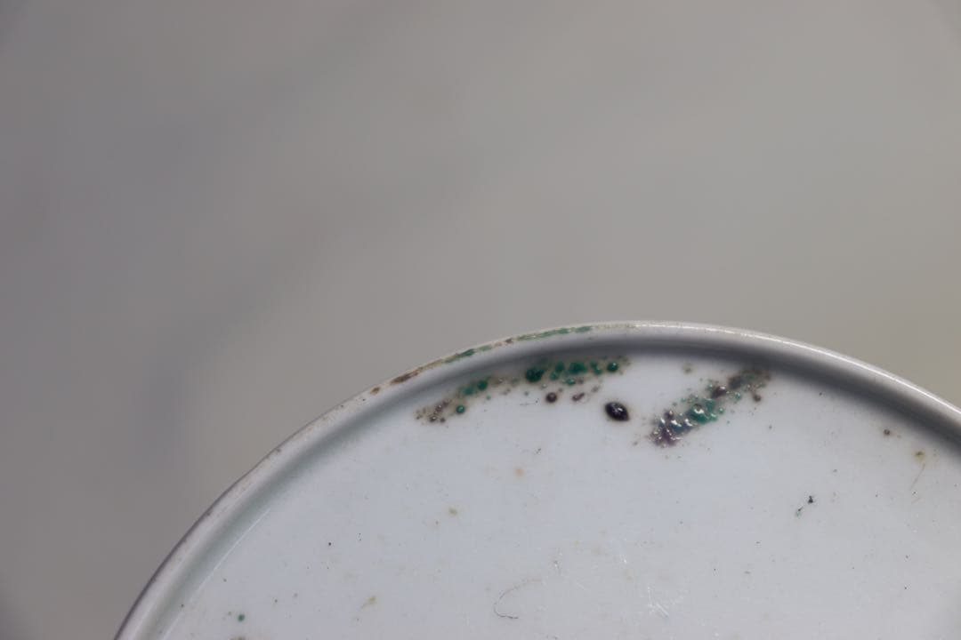 江戸　古伊万里　色絵蓋茶碗ペア　送料込み1107