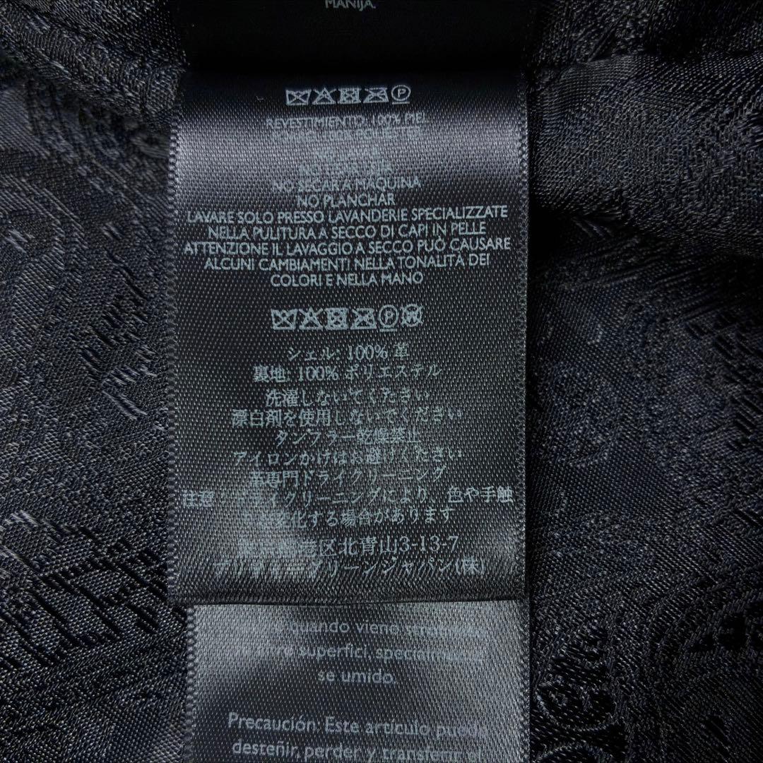 美品 プリティーグリーン オールレザー シングルライダース XL