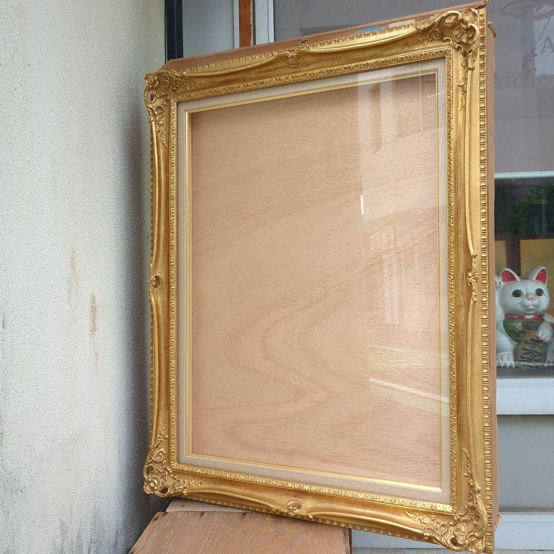 美品 F20号 銀色 仮縁 油彩額縁 アルフレーム CD-44 組み立て式 2個