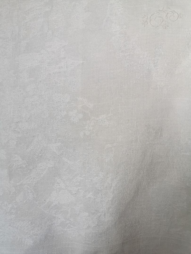 アンティーク ビーダーマイヤー トワルドジュイ田園詩 花文字刺繍