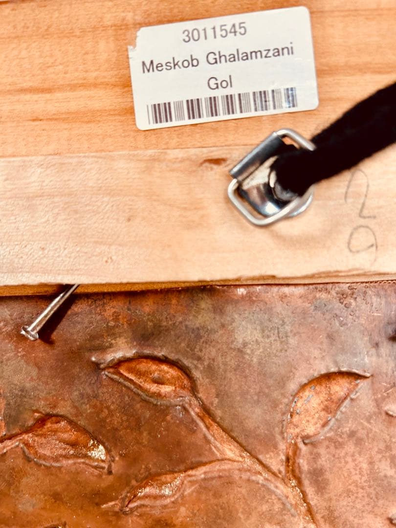 銅板の飾り 江戸後期の銅版画師 ‌東洲斎写 技法（エングレイン）53 x43cm