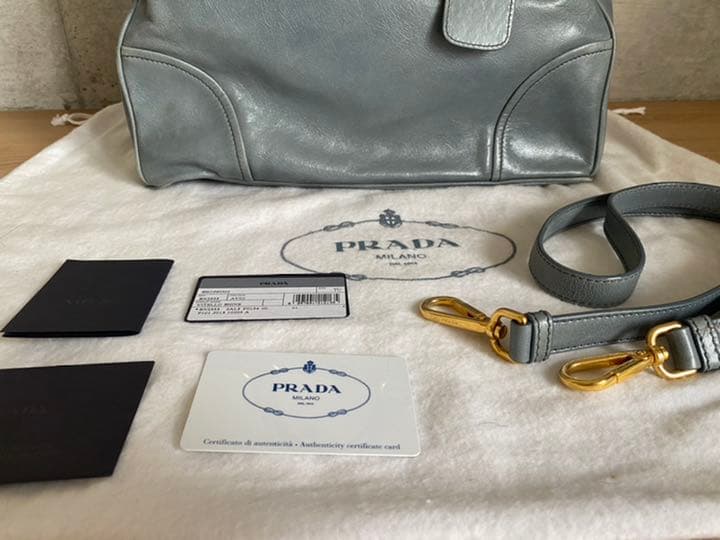 【売り切り価格】【ヴィンテージ】PRADA プラダ　トートバッグ　ブルー