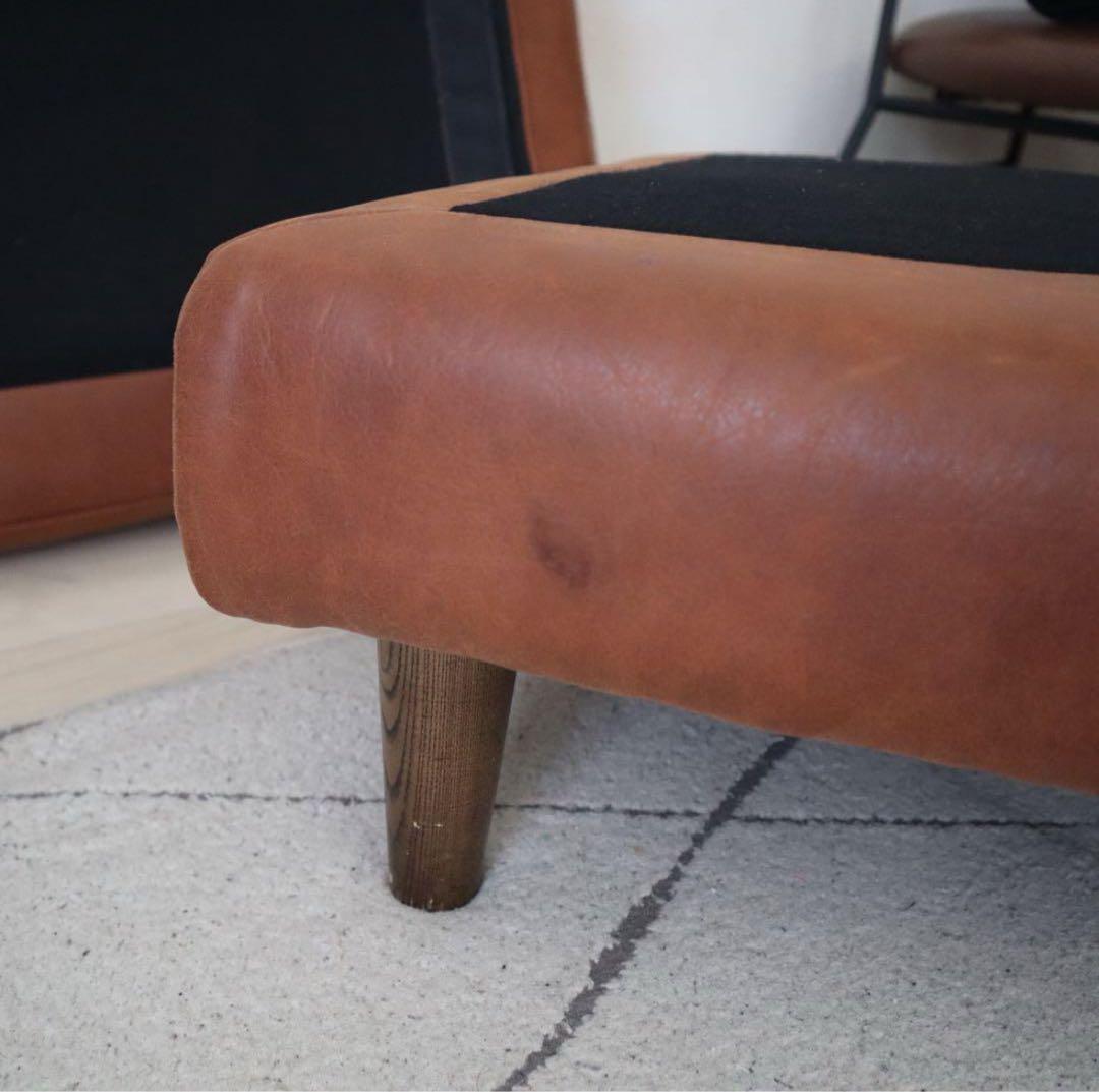 NOWHERE LIKE  ブラウンレザーオットマン