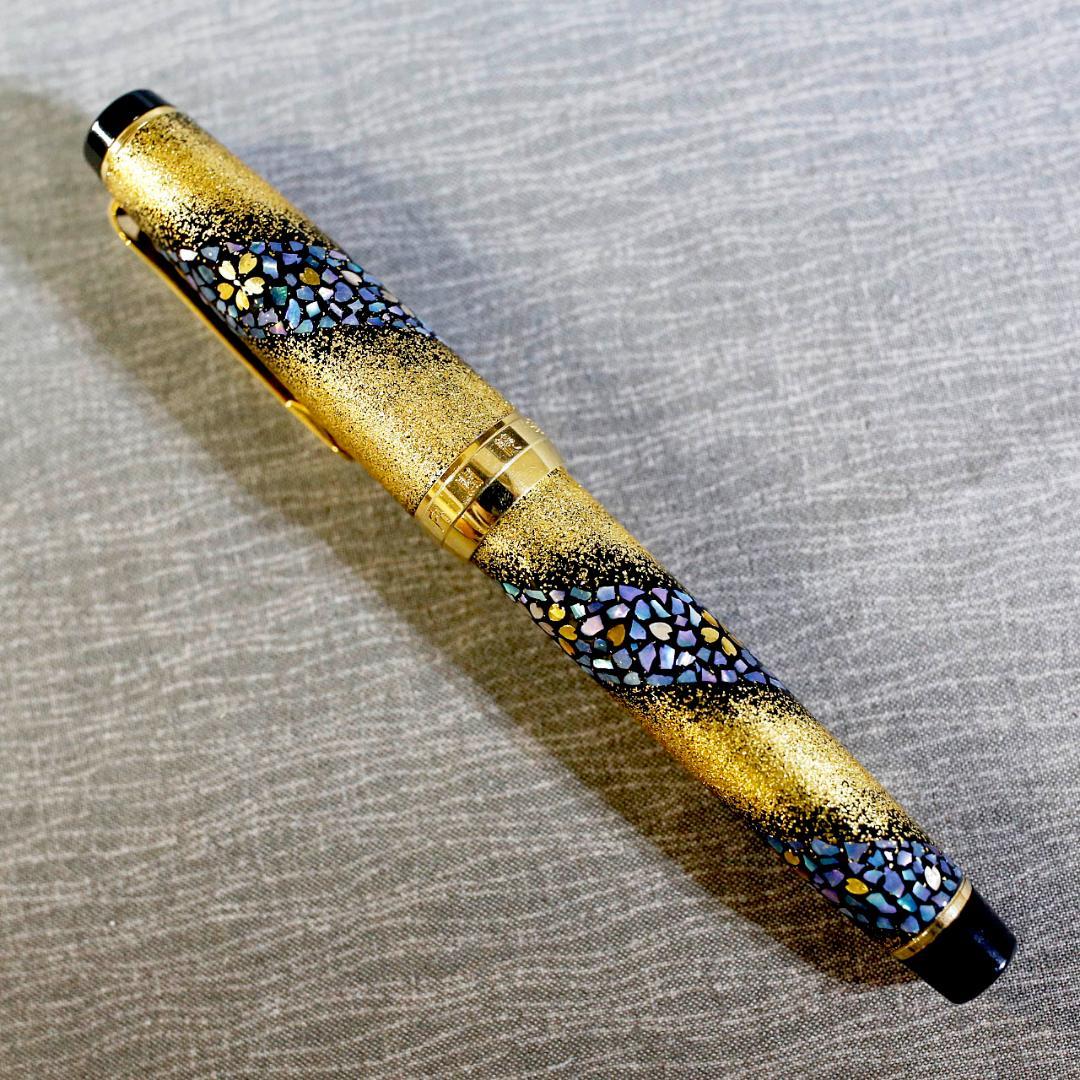 美品】セーラー 万年筆 内閣総理大臣 特別慰労品 桜流れ 螺鈿蒔絵