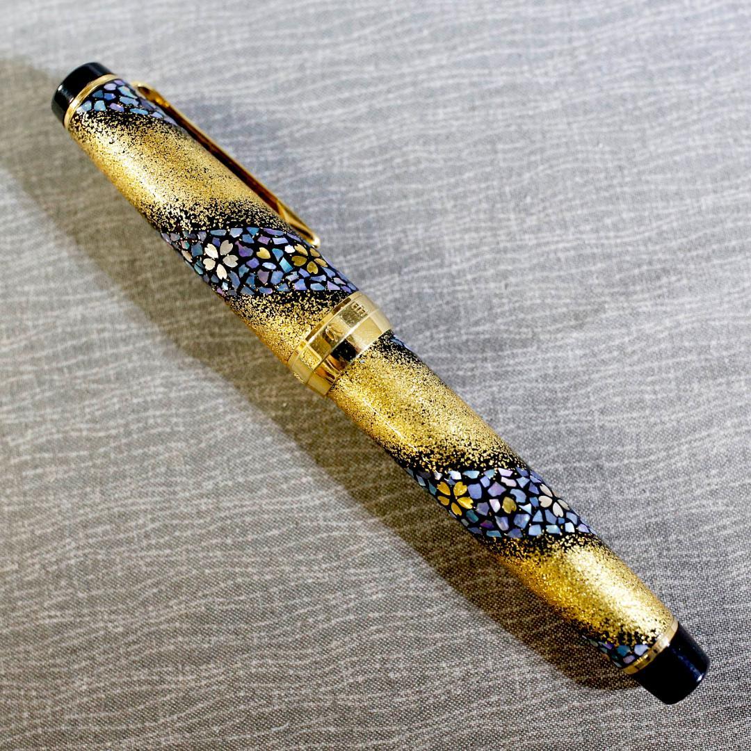 美品】セーラー 万年筆 内閣総理大臣 特別慰労品 桜流れ 螺鈿蒔絵