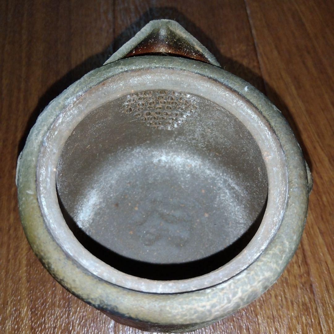 宝瓶 備前陶苑 陶器製 松の実 急須 木箱付き 共箱