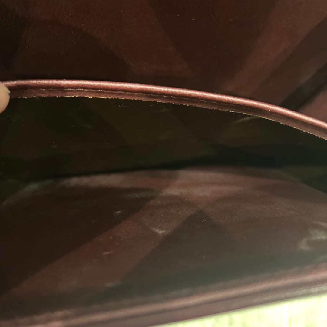 モラビト ワンショルダーバッグ レザー ボルドー ハンドバッグ ゴールド金具