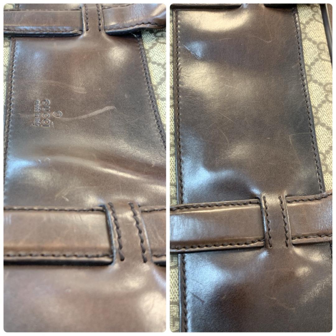 グッチ GGスプリーム GG柄 ビジネスバッグ ブリーフケース PVC ベージュ