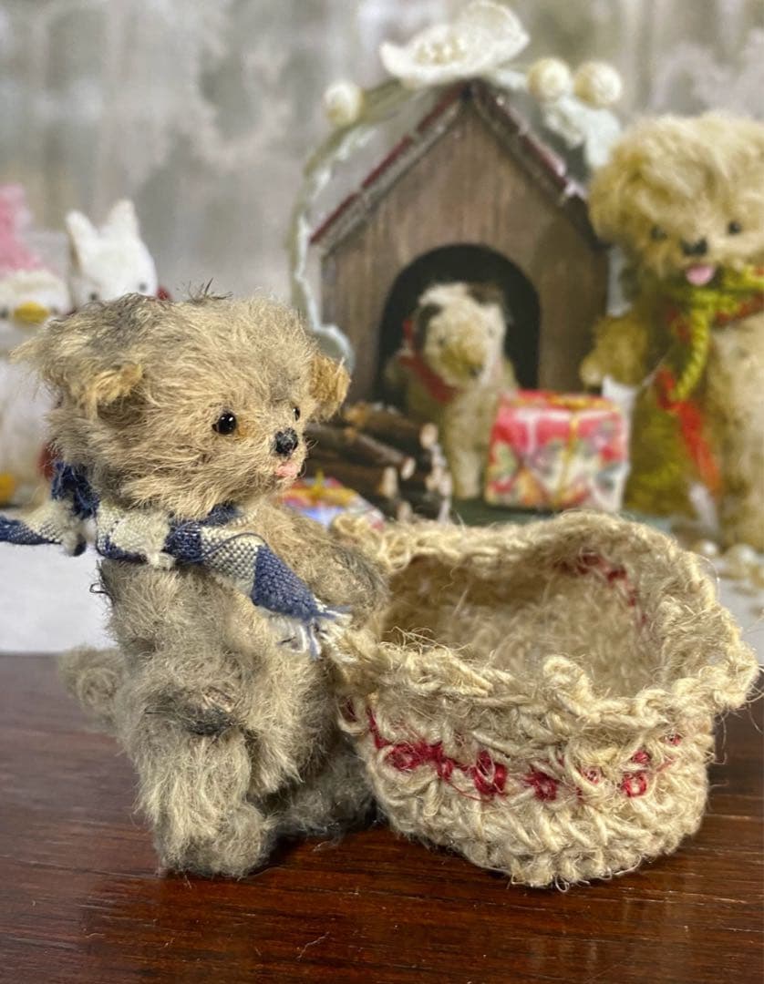 moriのえほん様 お茶目なワンコ ミニチュア ぬいぐるみ