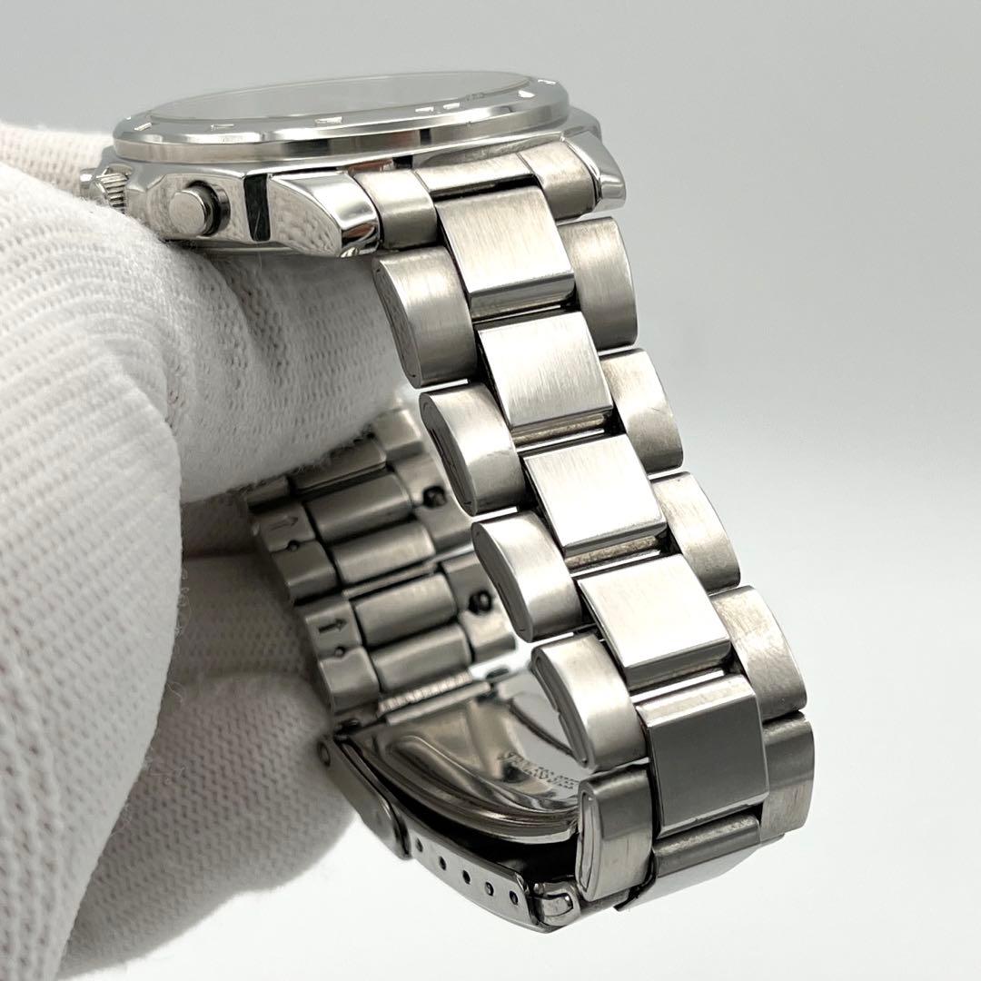 SEIKO 7T92-0CA0 クロノグラフ メンズ 腕時計 新品電池 赤文字盤