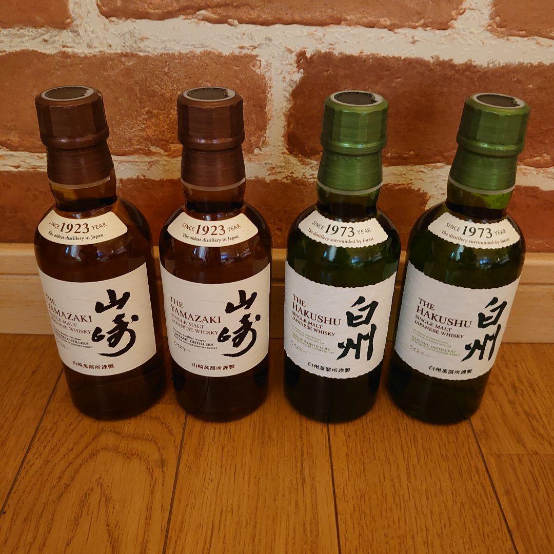 サントリー 山崎 白州 ウイスキー 4本セット 180ml サントリーウイスキー山崎180ml×4本白州180ml×2本 大輔様専用 販売済み