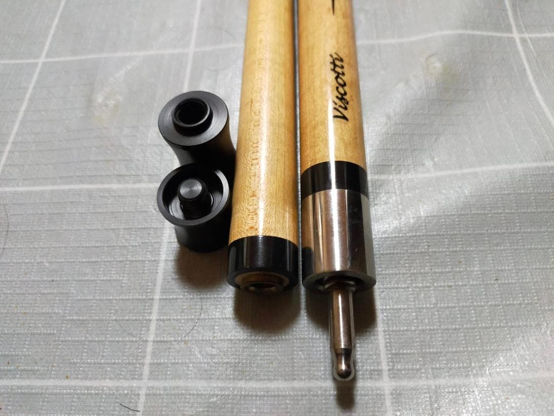 新古品・Viscotti カスタムキュー・本ハギ4剣インレイキュー