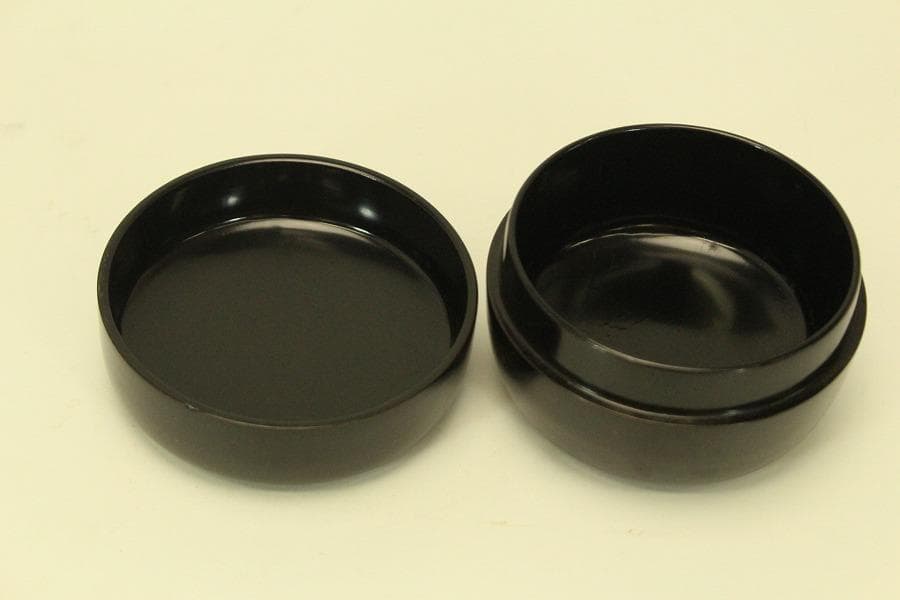 茶道具 黒楽茶碗 小服 真塗棗 茶箱用 二件 美品(