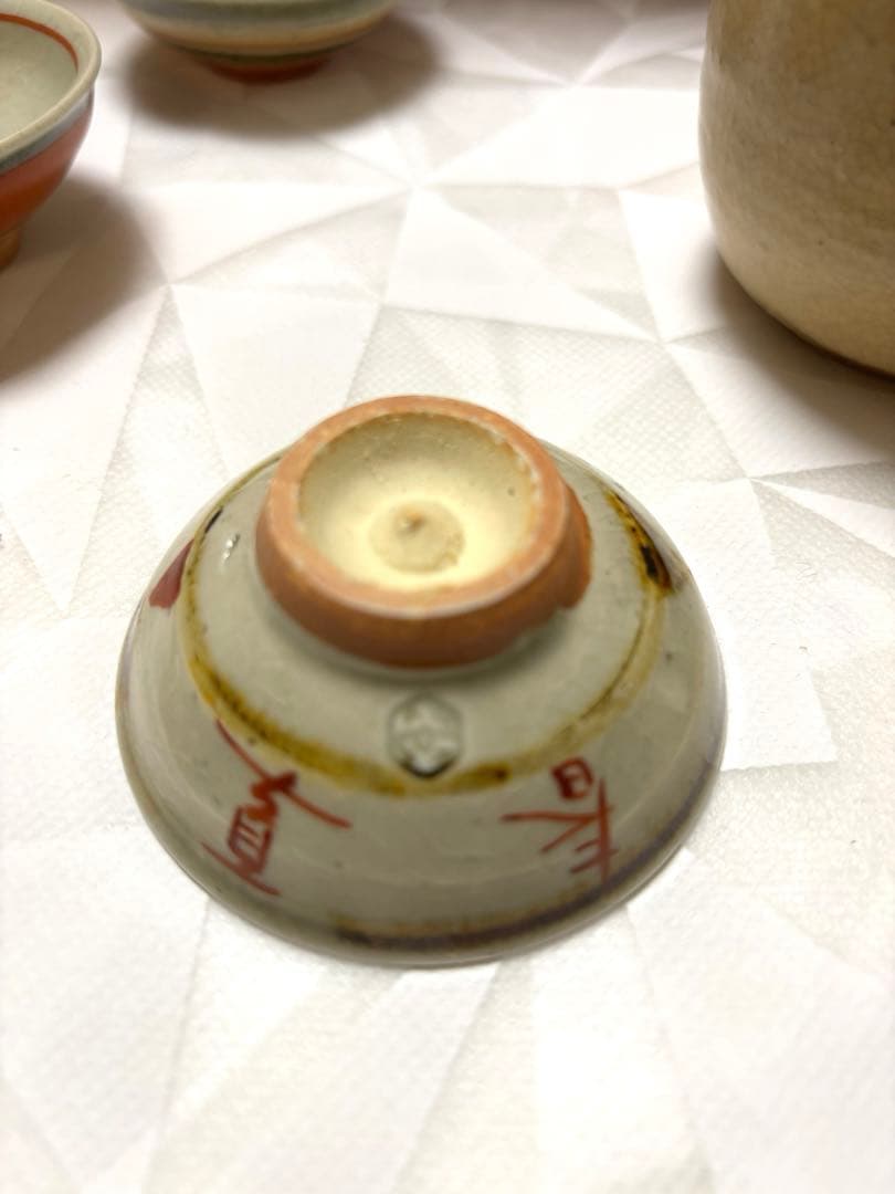 京焼　国領寿人 作　酒器セット　徳利2個　お猪口５個　作家さん　清水焼