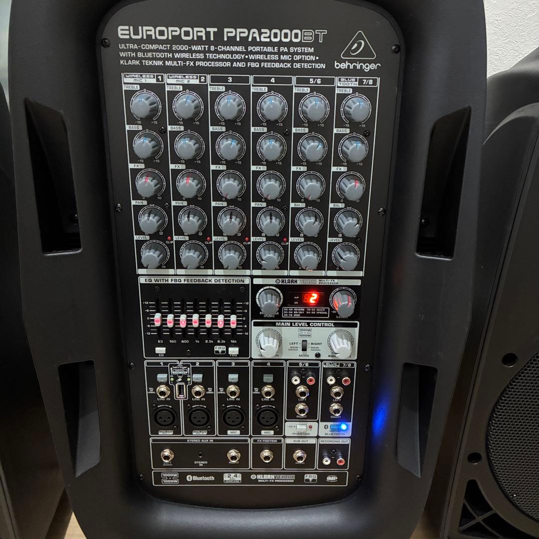 最上位　Behringer ポータブルPA EUROPORT ppa2000bt