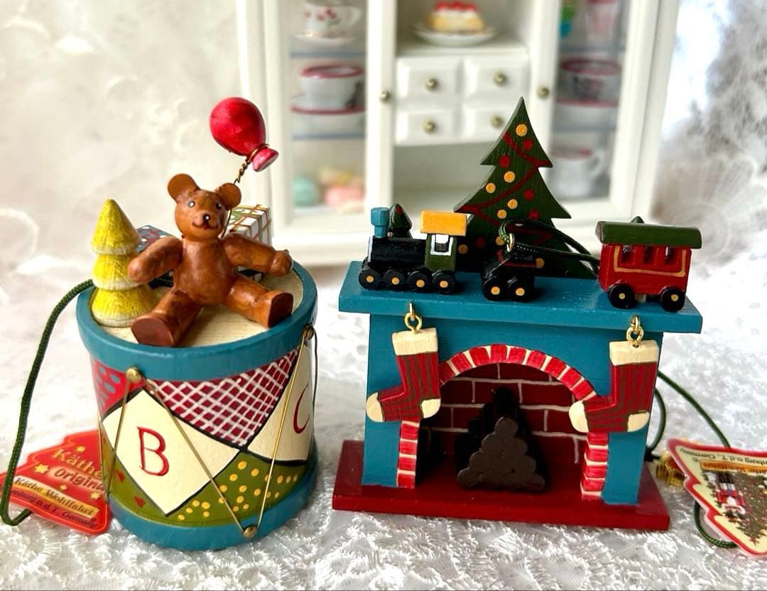 ケーテウォルファルト ドイツ クリスマスオーナメント 木製2個セット