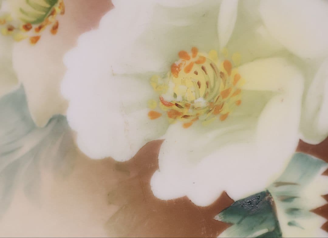 【CM289】オールドノリタケ 花図 プレート 26.5cm 明治 皿 陶磁器