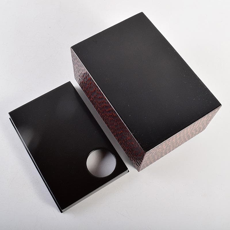 茶道具 鎌倉彫 高台寺文 利休茶箱 黒楽茶碗 振出など 七点一式 M R8803