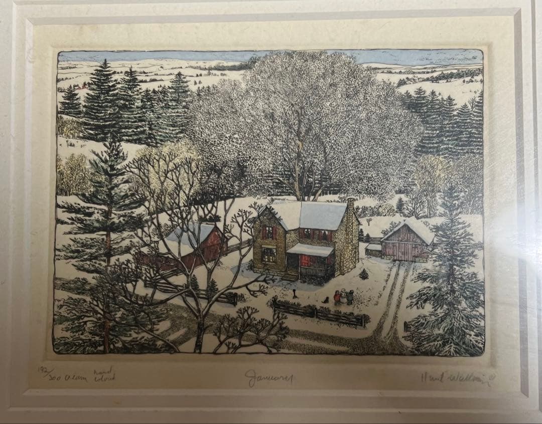 版画　スーザン・ハント・ウォルコッツ