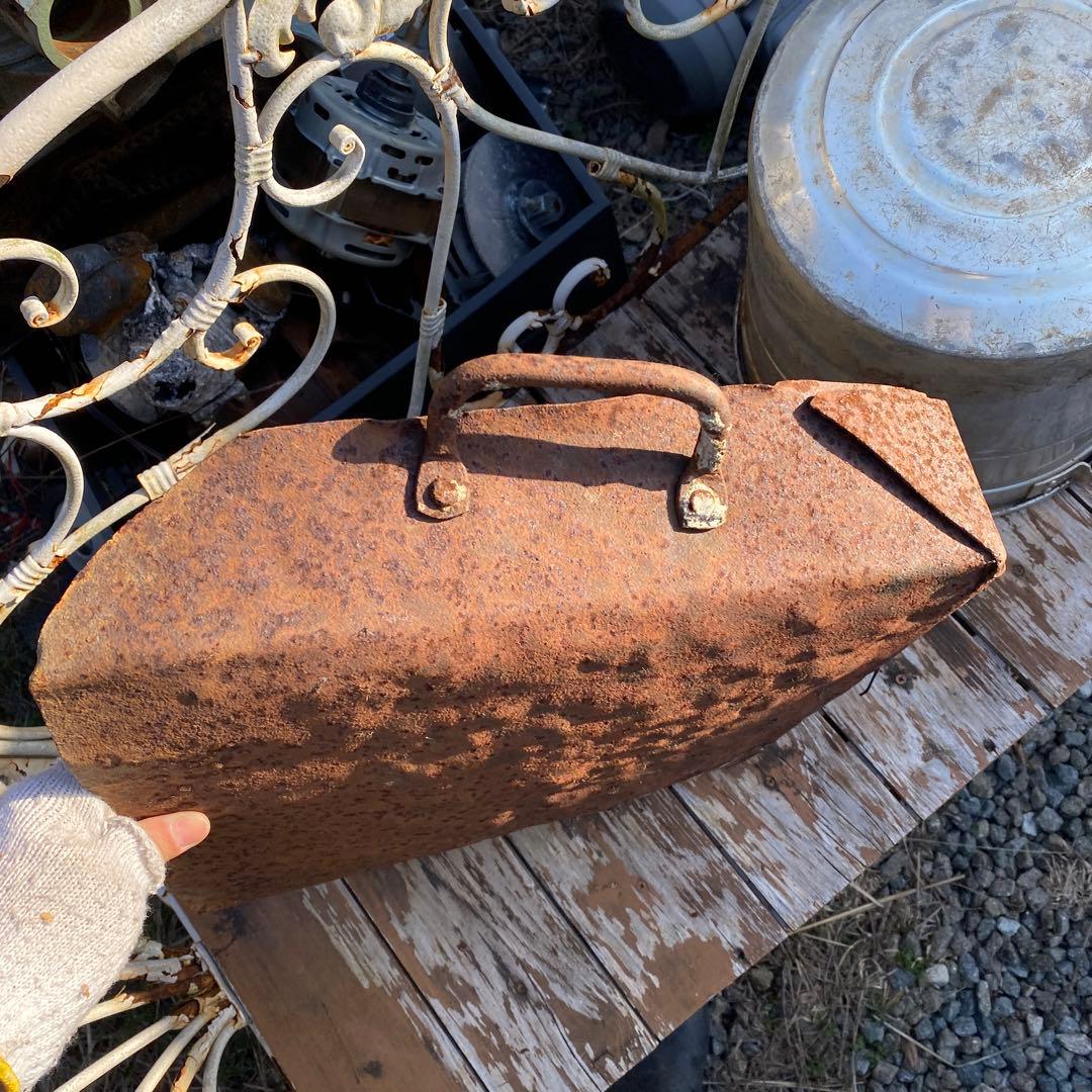 ジャンクガーデン 鉄錆 古民具 農機具 シャビー 鉄テミ 手箕 アイアン