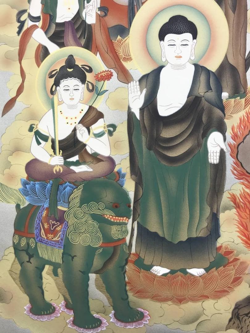 【真作】川村観峰/十三佛図/掛軸/名家伝来/AD-647