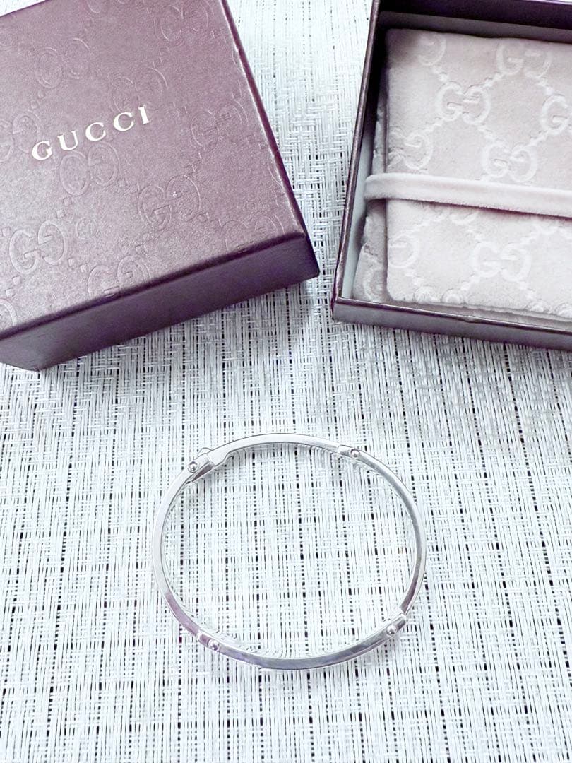 グッチ　バングル　ブレスレット　G ロゴ シルバー 925 バングル