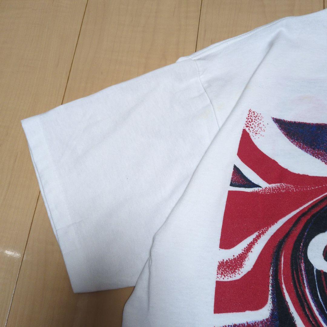 ヴィンテージ oasis オアシス ユニオンジャックロゴTシャツ ホワイト