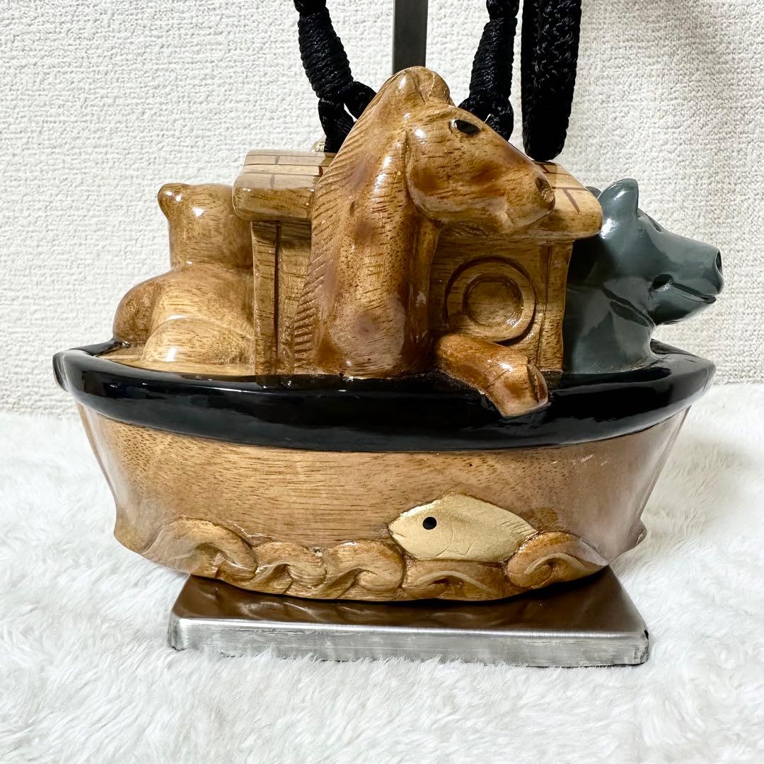 【希少】TIMMY WOODS ショルダーバッグ 木彫り 動物 インテリア小物