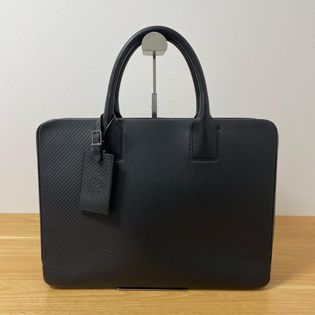 ダンヒル　ビジネスバッグ　ブリーフケース　レザー　ブラック