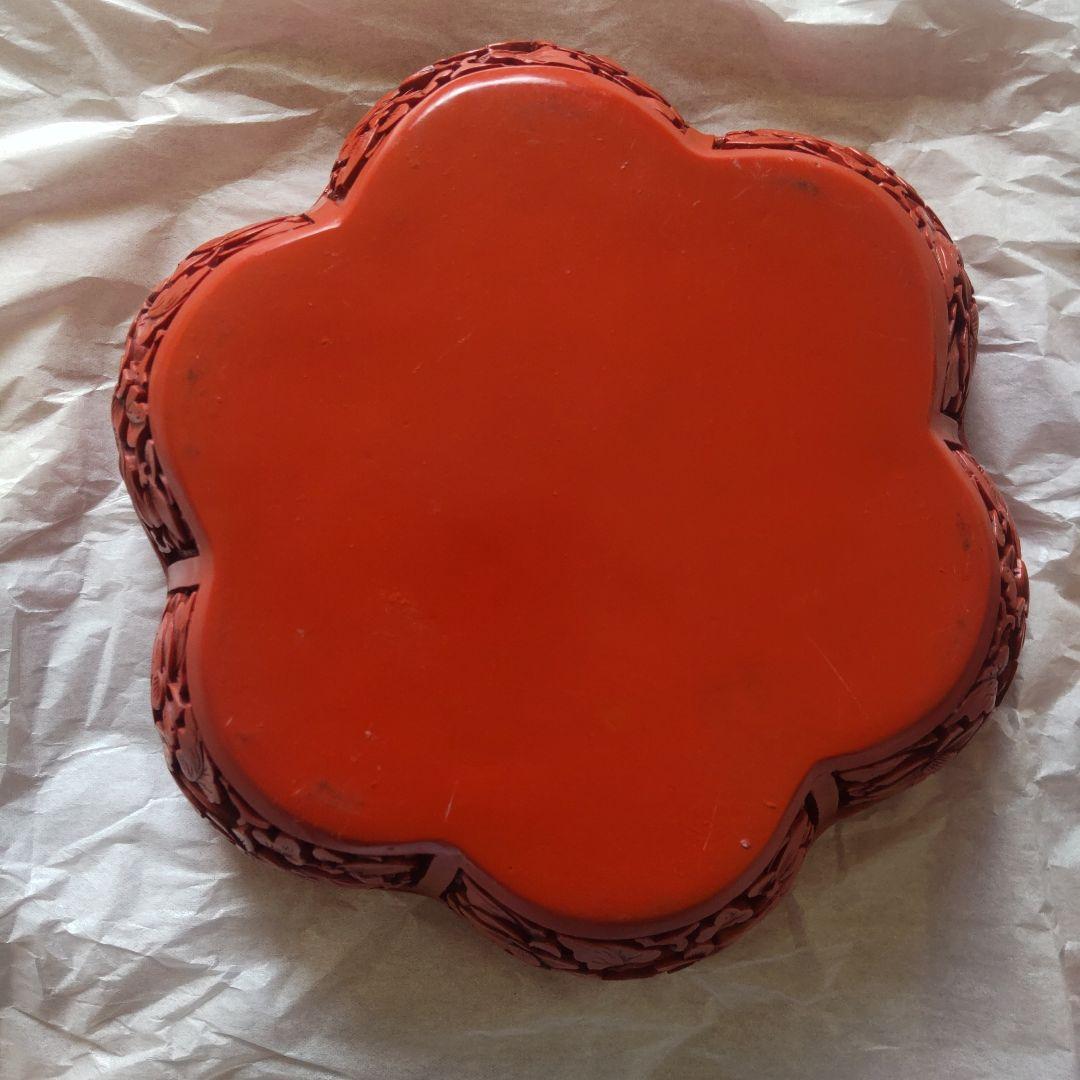 堆朱 中国美術工芸品 伝統美術蓋物小箱