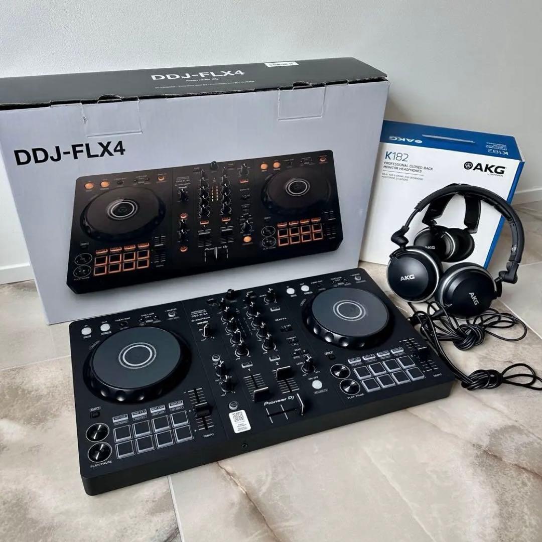 DDJ-FLX4 + AKG K182ヘッドホン セット　極美品 DDJ-FLX4 + AKG K182ヘッドホン セット 極美品 DDJ-FLX4 + AKG K182