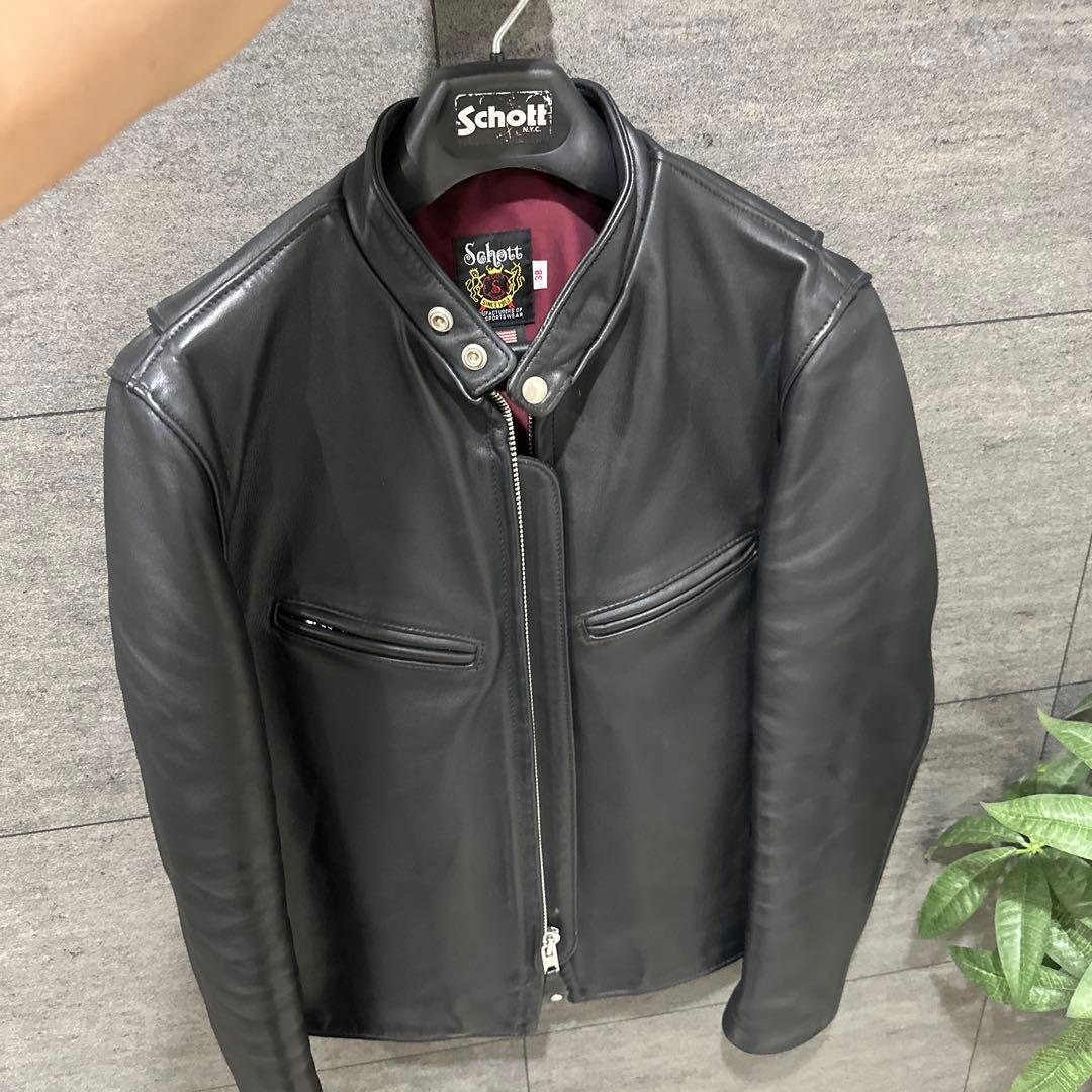 【ぺんた】Schott シングルライダースジャケット 38 ブラック 楽天市場】【ポイント10倍】Schott ショット シングルライダース 641XX