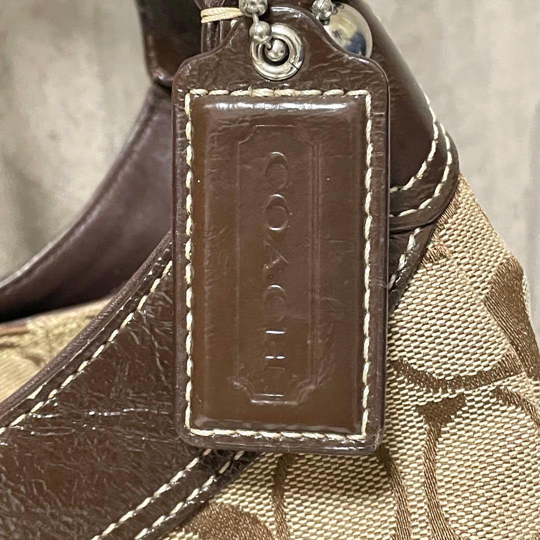 美品 コーチ ショルダーバッグ ソーホー F17403 シグネチャー キャンバス