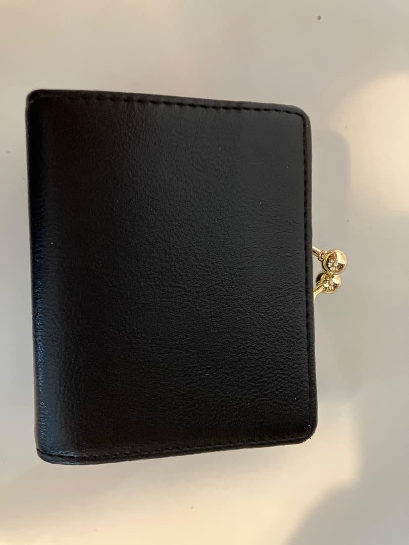 PAUL & JOE 三つ折り財布 ブラック 猫デザイン